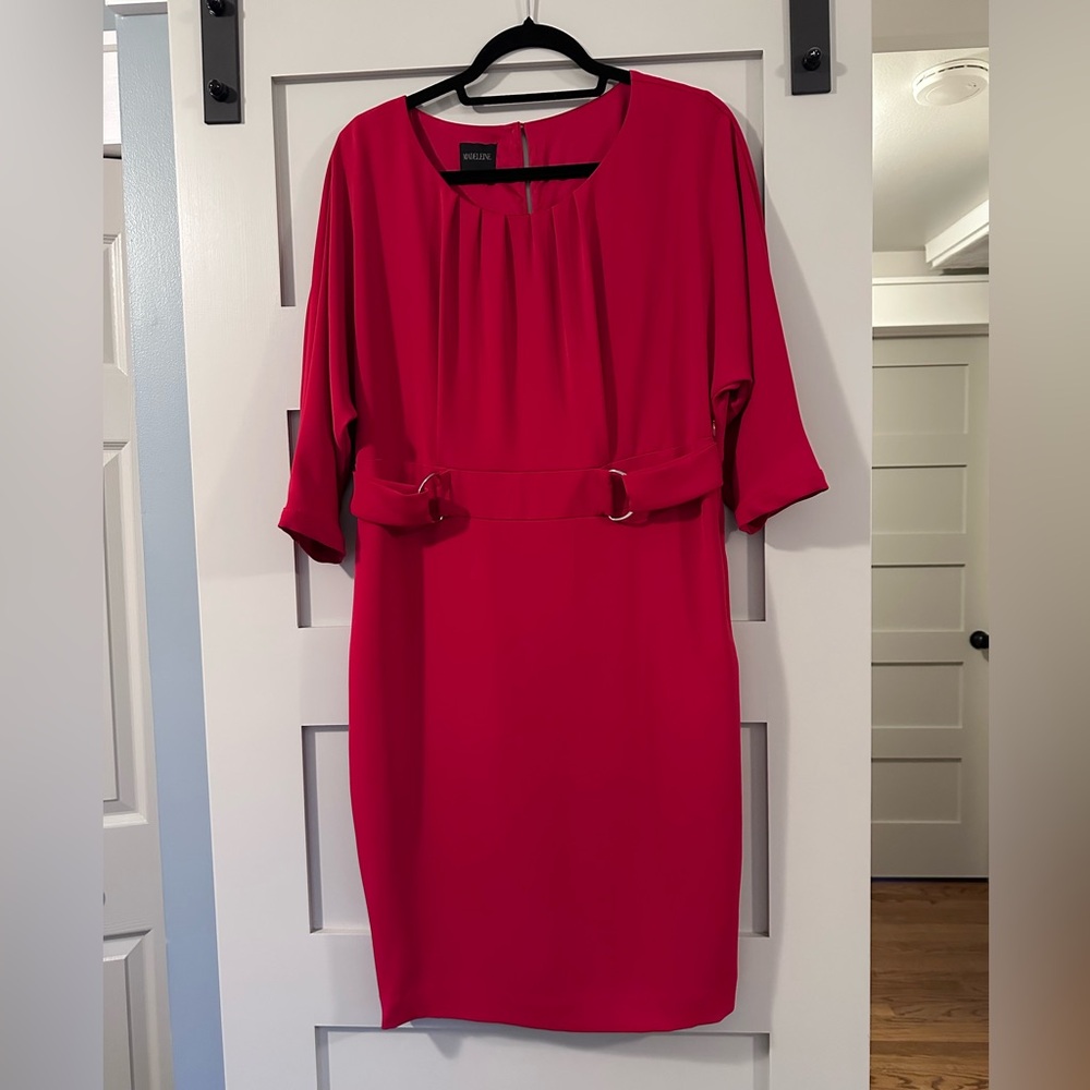 Madeliene 3/4 Sleeve Red Dress